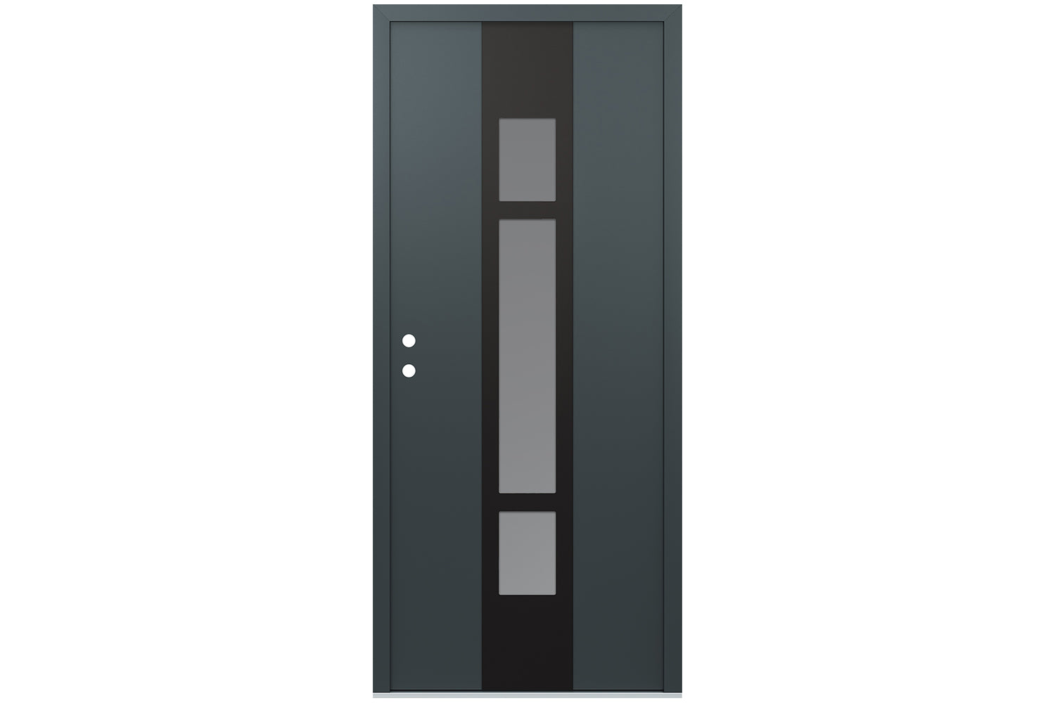 Belldinni Diamond A9 Anthracite Modern Exterior Door with Black SS - Single Door