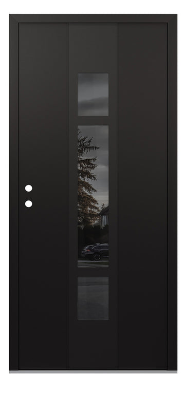Belldinni Diamond A9 Black Modern Exterior Door with Black SS