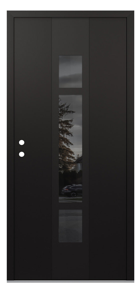 Belldinni Diamond A9 Black Modern Exterior Door with Black SS