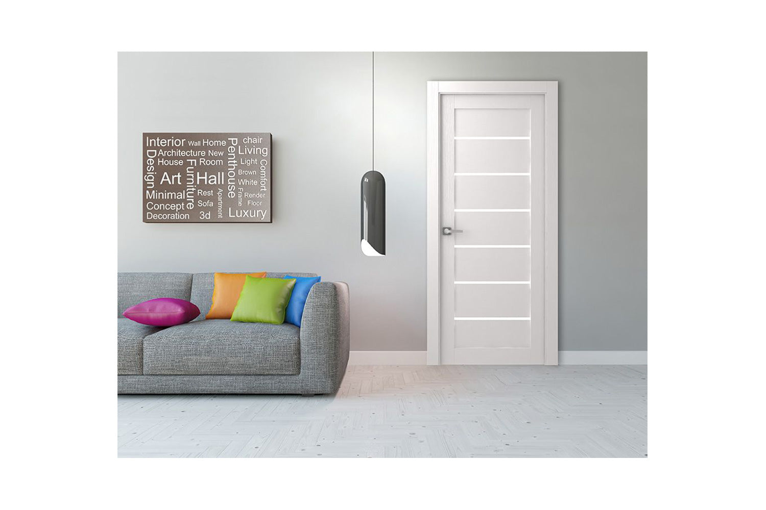 Belldinni Alba Bianco Noble Laminated Modern Interior Door