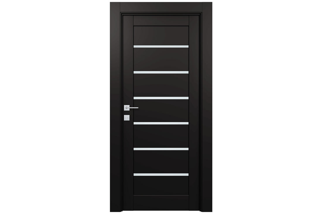 Belldinni Alba Black Matte Laminated Modern Interior Door - Single Door