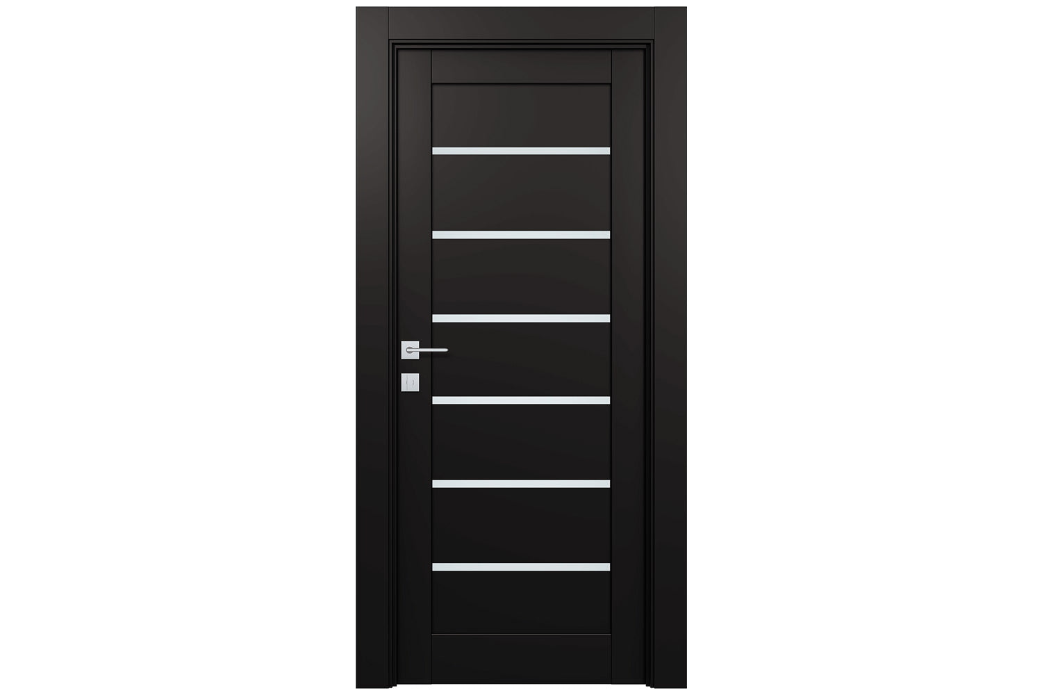 Belldinni Alba Black Matte Laminated Modern Interior Door - Single Door