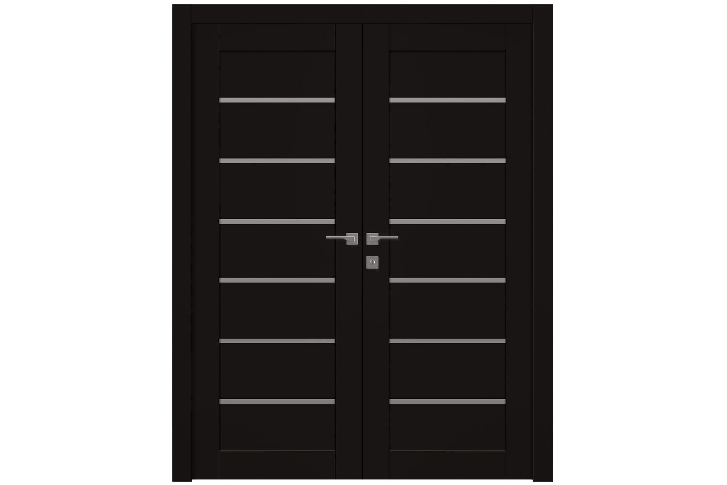 Belldinni Alba Black Matte Laminated Modern Interior Door - Double Door