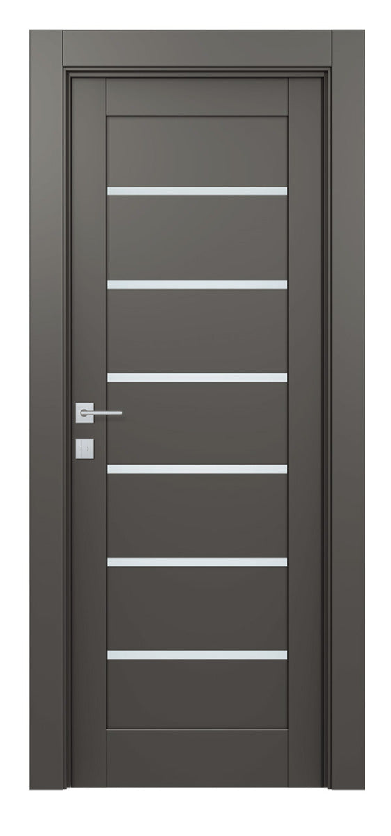Belldinni Alba Gray Matte Laminated Modern Interior Door