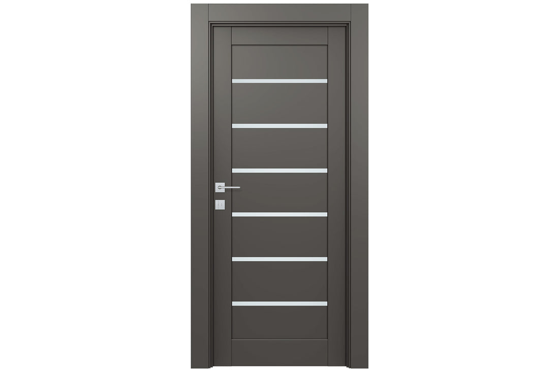 Belldinni Alba Gray Matte Laminated Modern Interior Door - Single Door