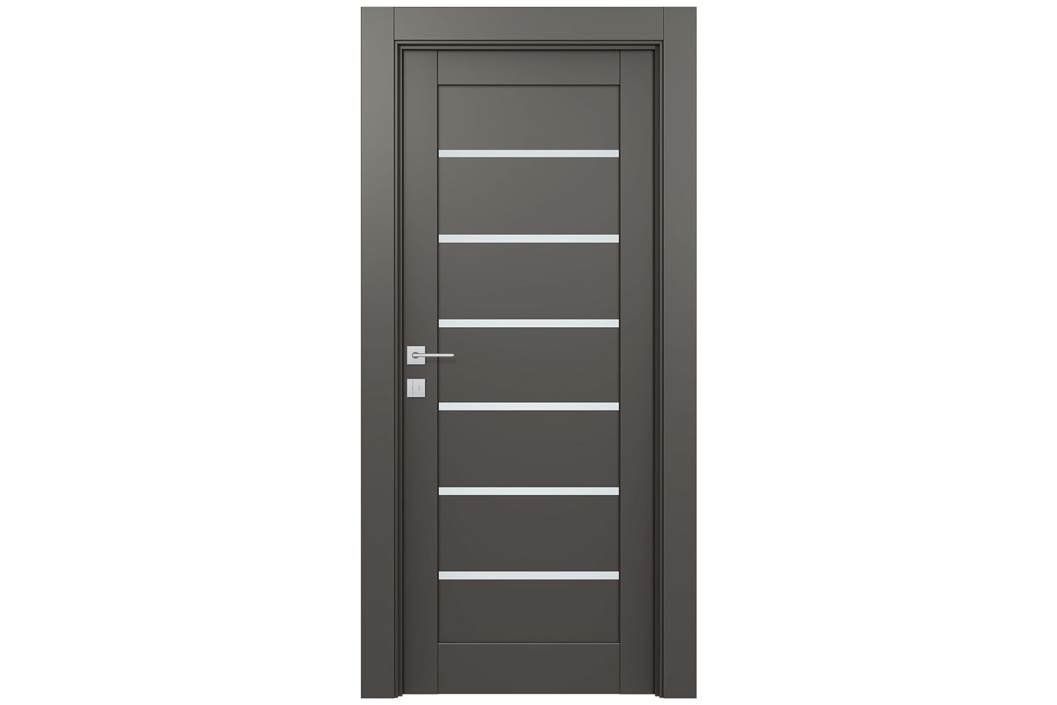 Belldinni Alba Gray Matte Laminated Modern Interior Door - Single Door