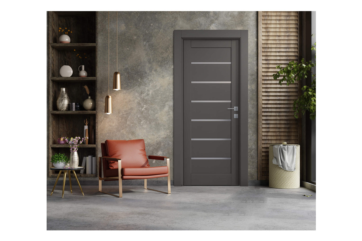 Belldinni Alba Gray Matte Laminated Modern Interior Door