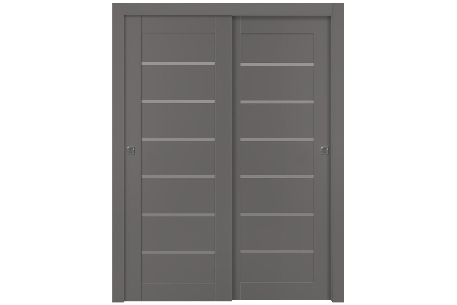 Belldinni Alba Gray Matte Laminated Modern Interior Door - Bypass Door