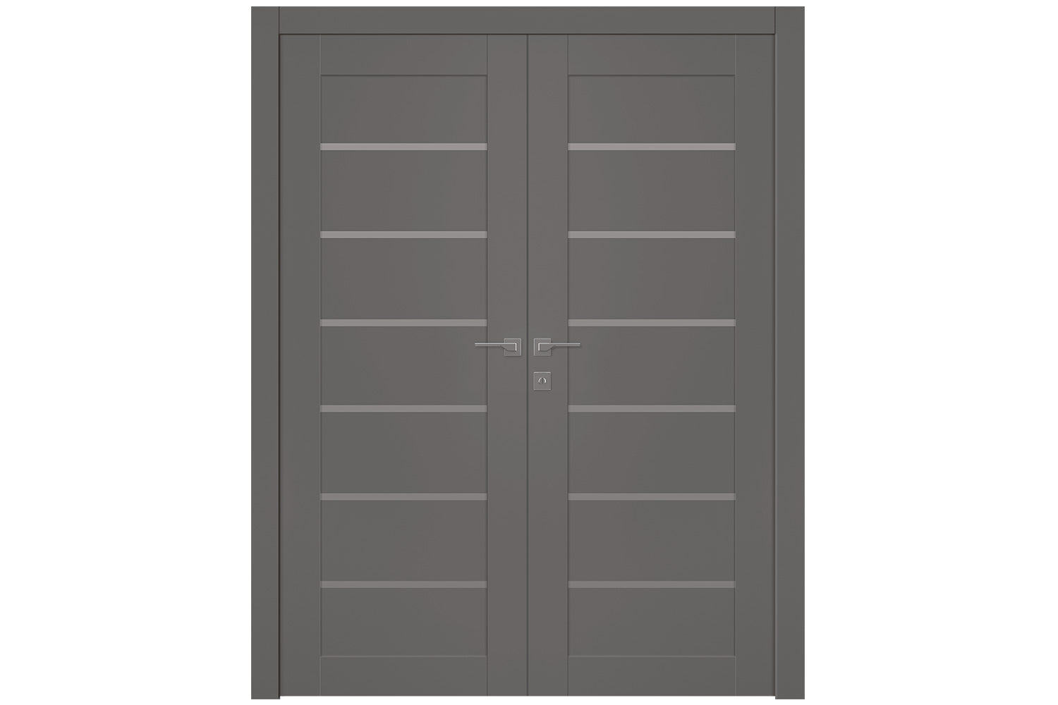 Belldinni Alba Gray Matte Laminated Modern Interior Door - Double Door