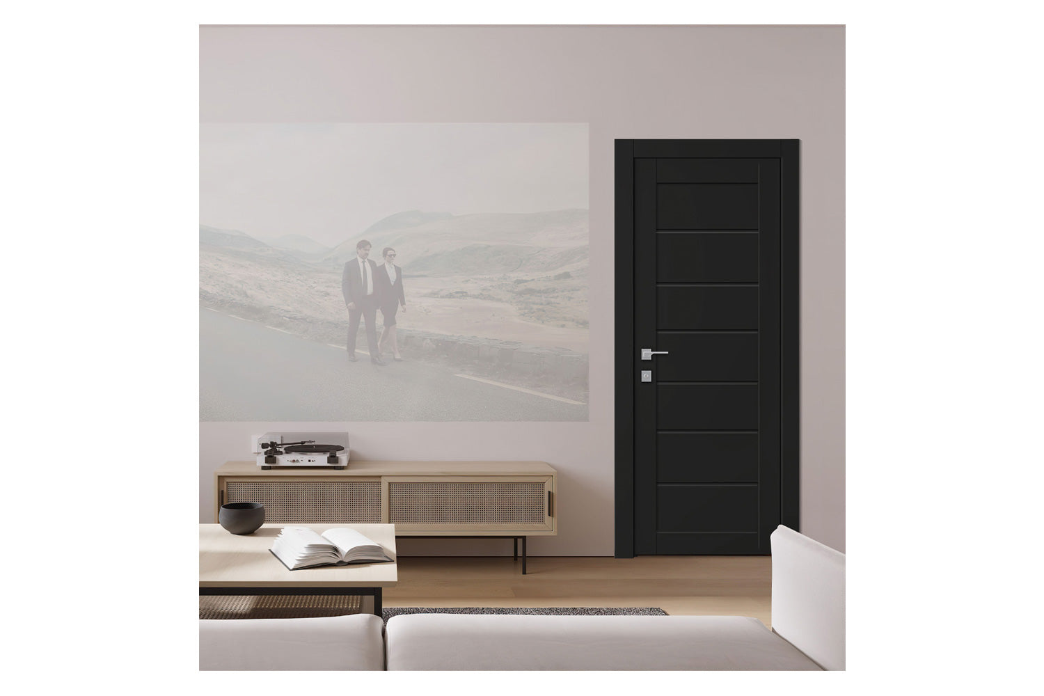Belldinni Alda Black Matte Laminated Modern Interior Door