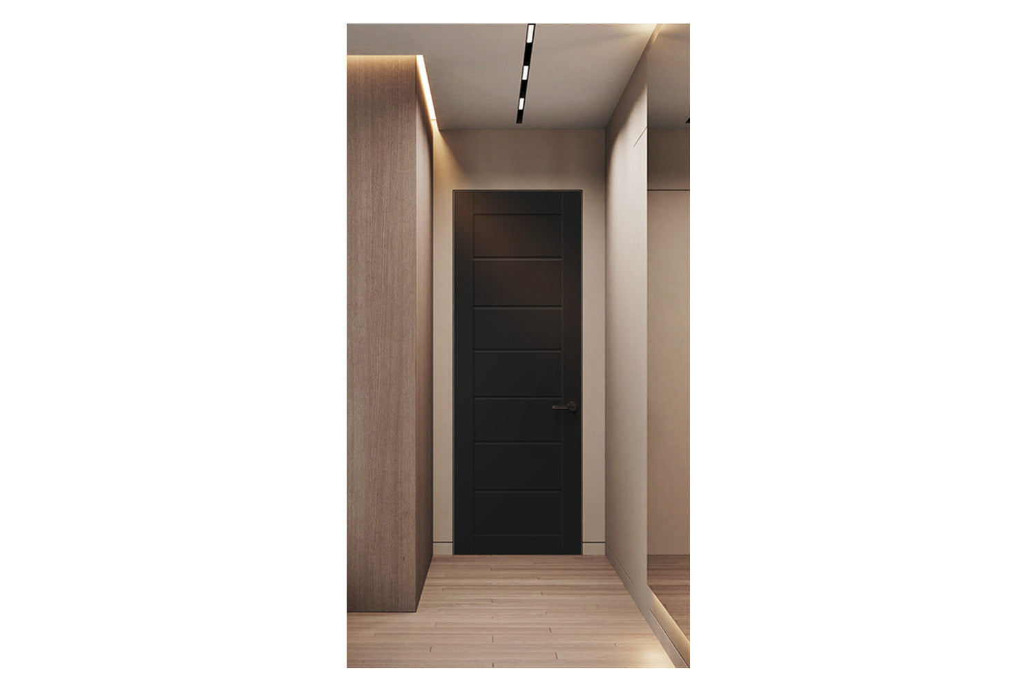 Belldinni Alda Black Matte Laminated Modern Interior Door