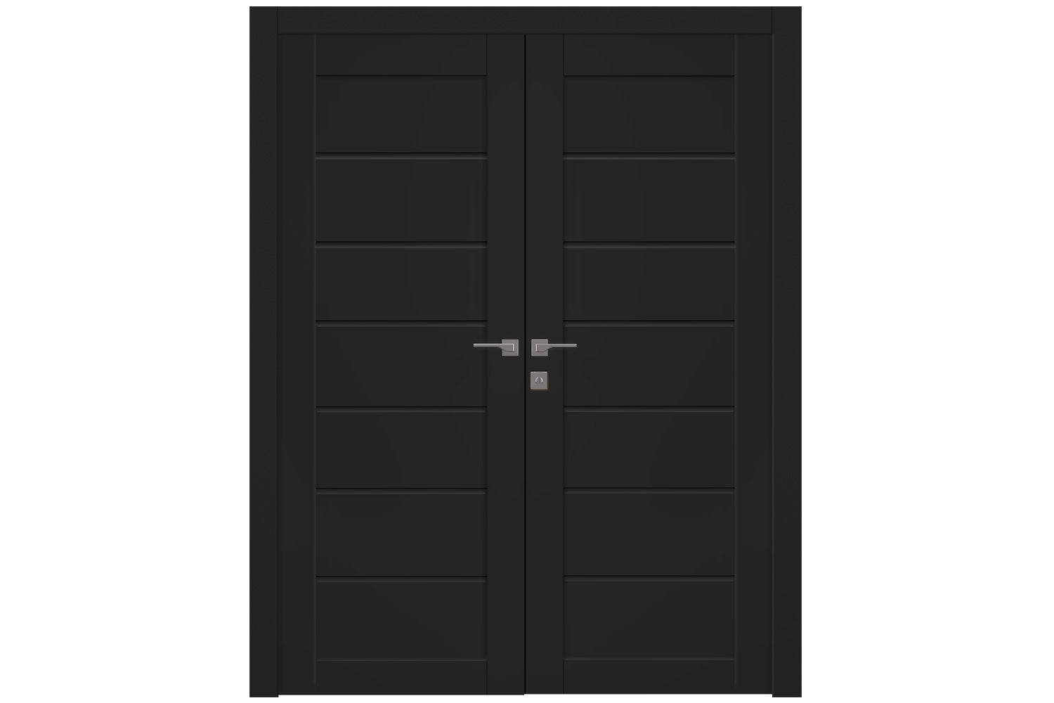 Belldinni Alda Black Matte Laminated Modern Interior Door - Double Door