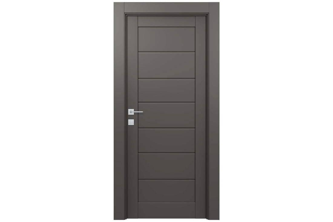 Belldinni Alda Gray Matte Laminated Modern Interior Door - Single Door