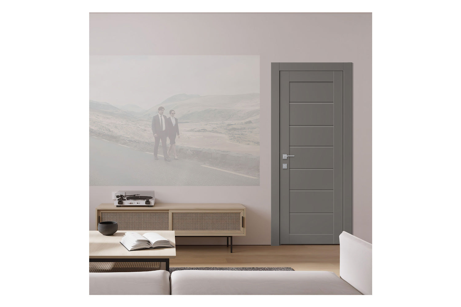 Belldinni Alda Gray Matte Laminated Modern Interior Door