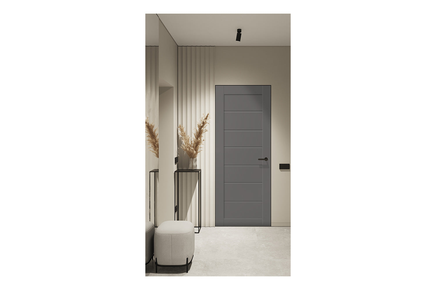 Belldinni Alda Gray Matte Laminated Modern Interior Door