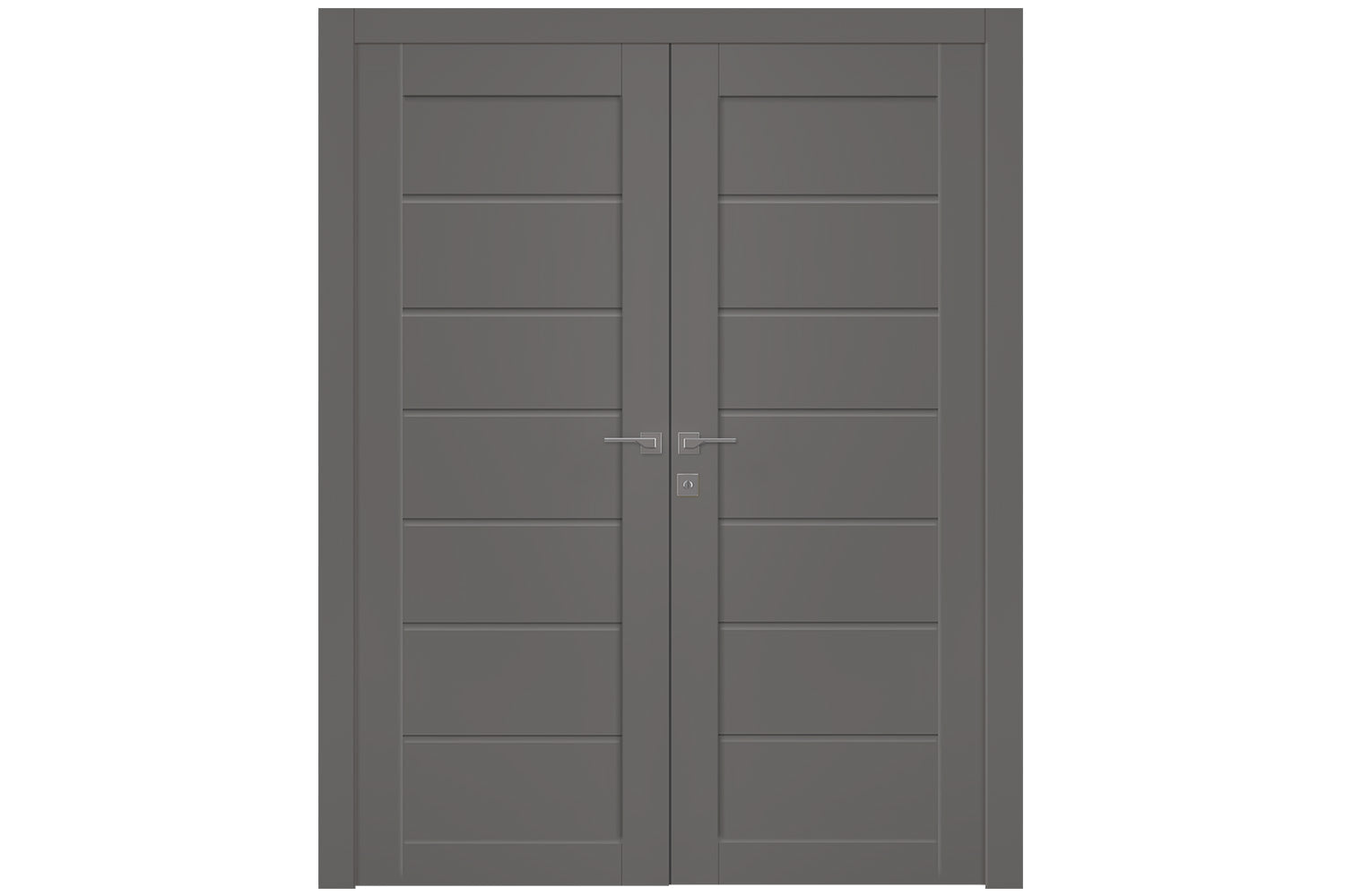 Belldinni Alda Gray Matte Laminated Modern Interior Door - Double Door