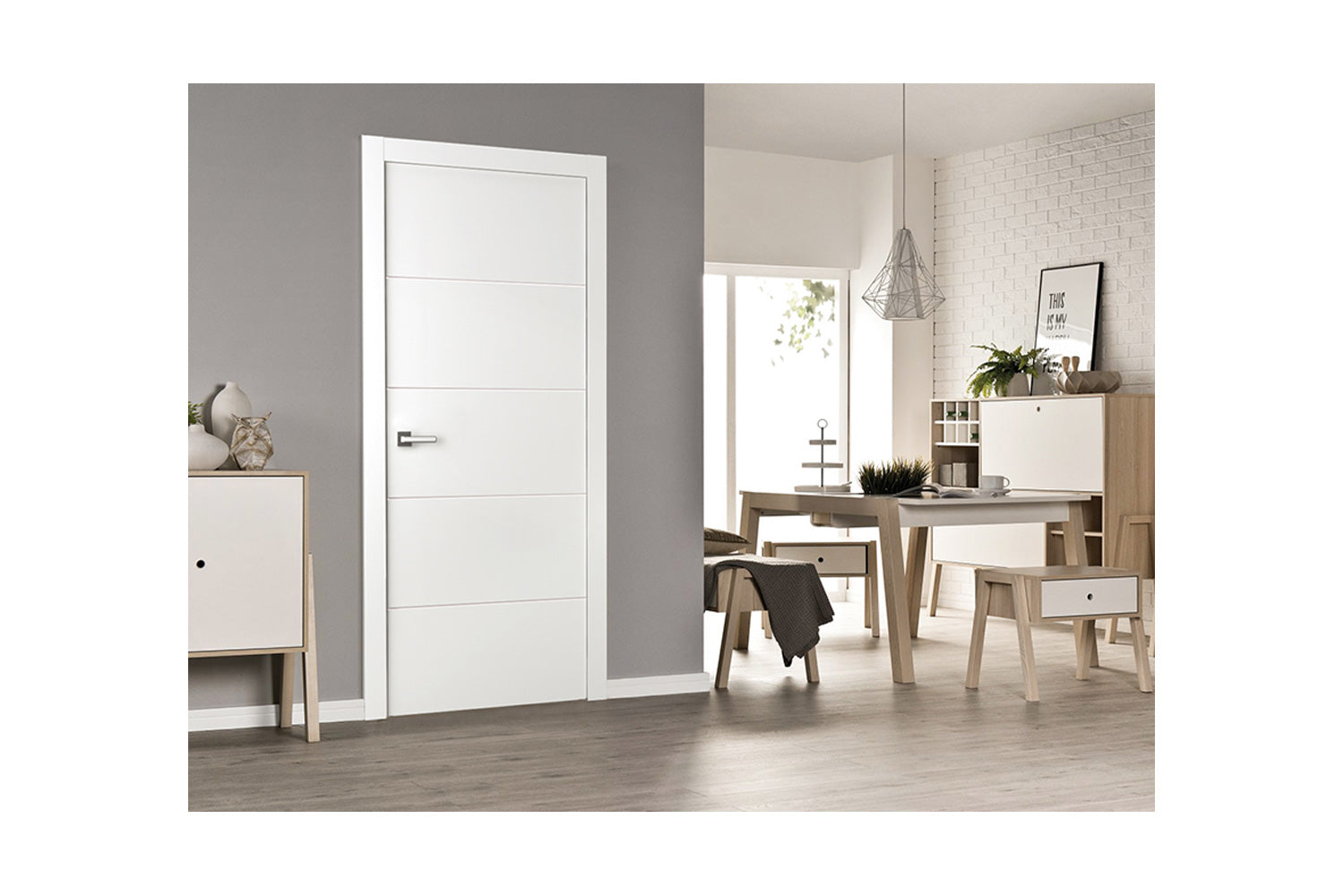 Belldinni Arvika Polar White Enamel Modern Interior Door