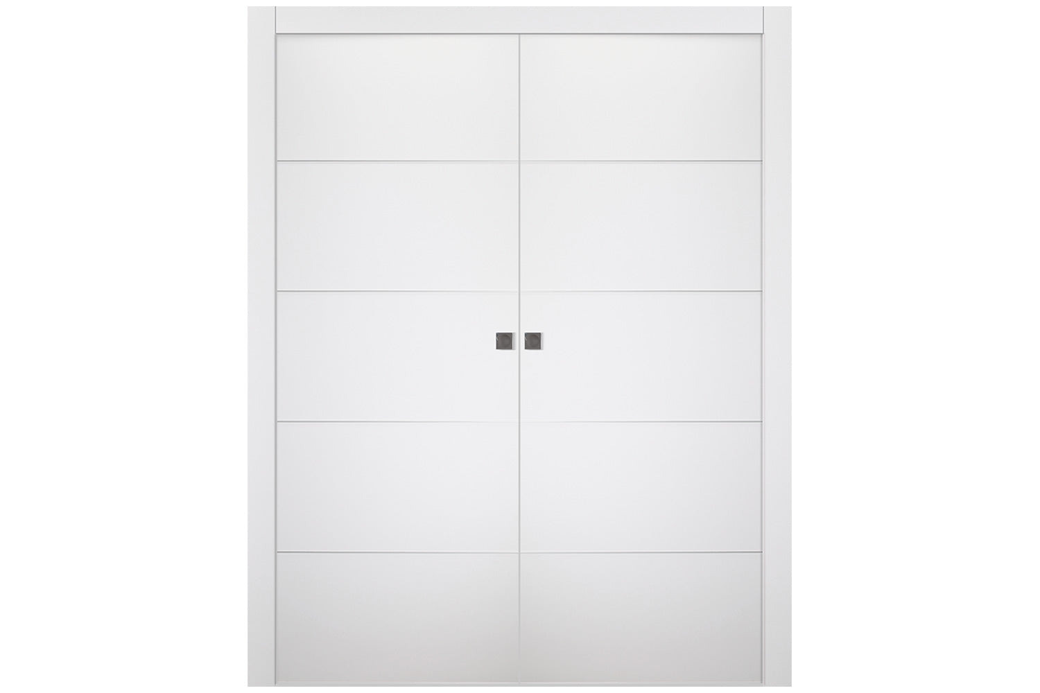 Belldinni Arvika Polar White Enamel Modern Interior Door - Double Pocket