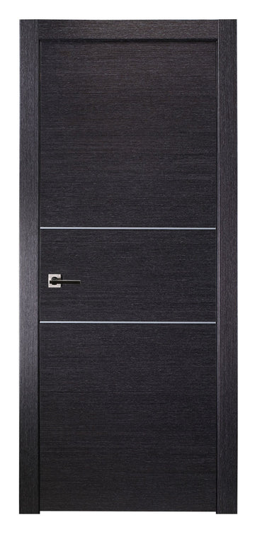 Belldinni Avanti 2H Black Apricot Wood Veneer Modern Interior Door
