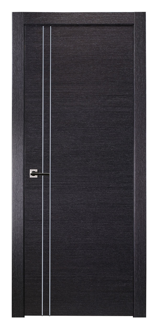 Belldinni Avanti 2V Black Apricot Wood Veneer Modern Interior Door