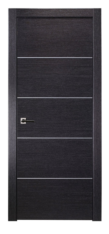 Belldinni Avanti 4H Black Apricot Wood Veneer Modern Interior Door