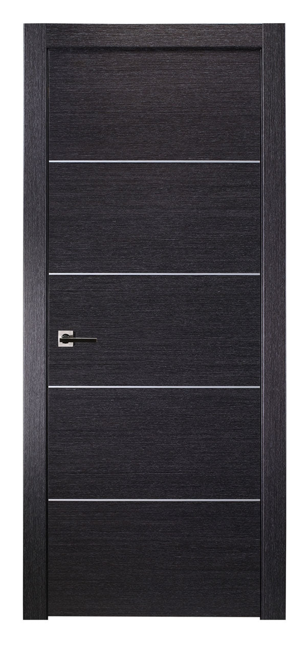 Belldinni Avanti 4H Black Apricot Wood Veneer Modern Interior Door