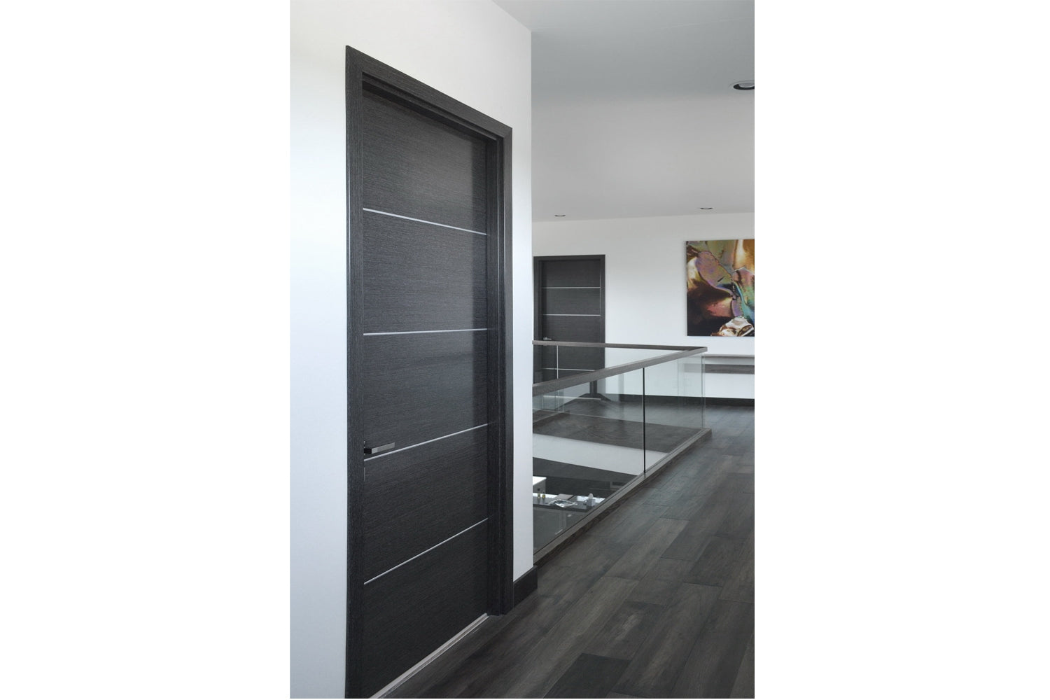 Belldinni Avanti 4H Black Аpricot Wood Veneer Modern Interior Door