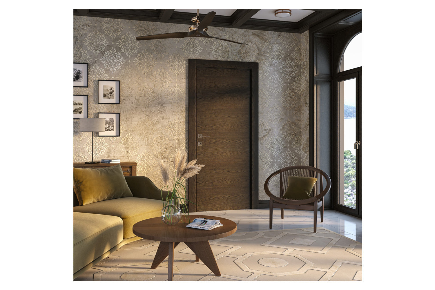 Belldinni Avanti Mat Antique Walnut Modern Interior Door