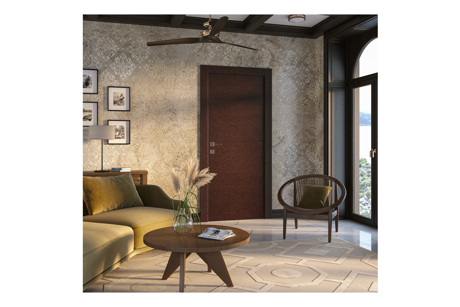 Belldinni Avanti Mat Royal Mahogany Modern Interior Door