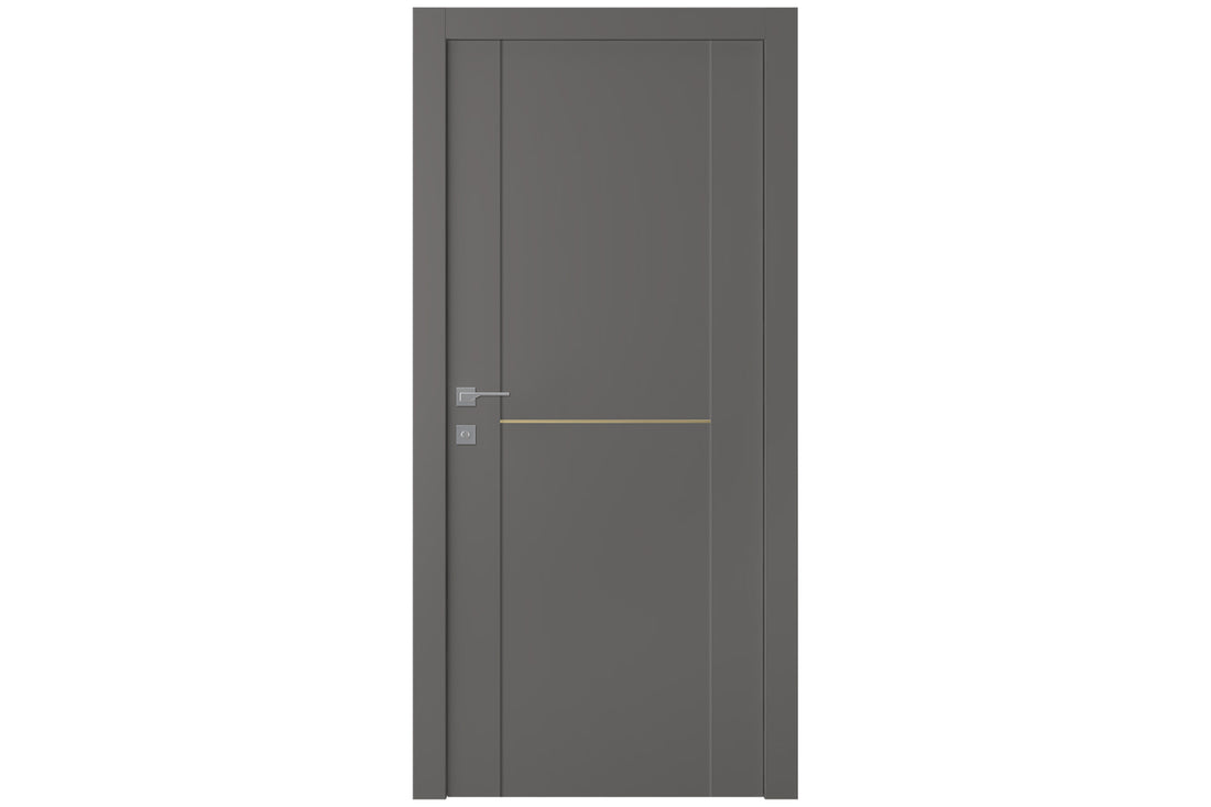 Belldinni Avon 01 1H Gold Gray Matte Modern Interior Door - Single Door