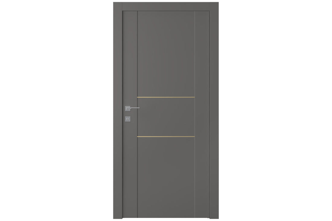 Belldinni Avon 01 2H Gold Gray Matte Modern Interior Door - Single Door
