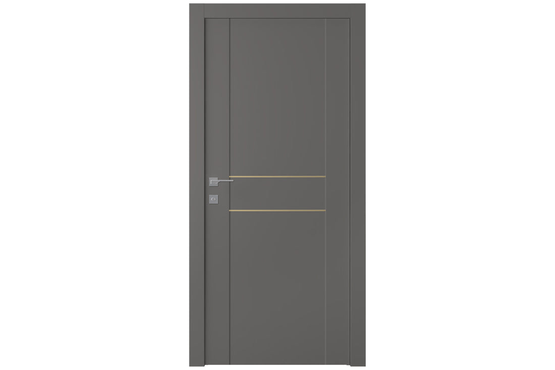 Belldinni Avon 01 2HN Gold Gray Matte Modern Interior Door - Single Door