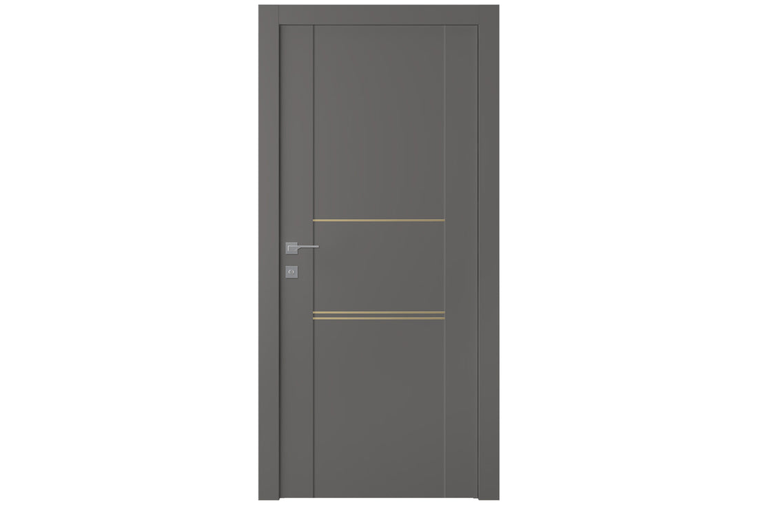 Belldinni Avon 01 3H Gold Gray Matte Modern Interior Door - Single Door