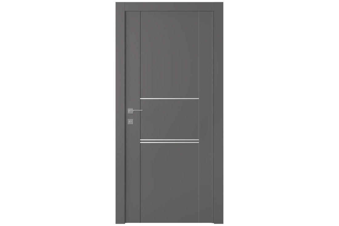 Belldinni Avon 01 3H Gray Matte Modern Interior Door - Single Door