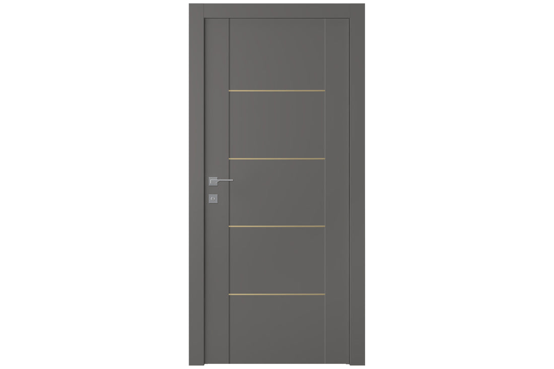 Belldinni Avon 01 4H Gold Gray Matte Modern Interior Door - Single Door