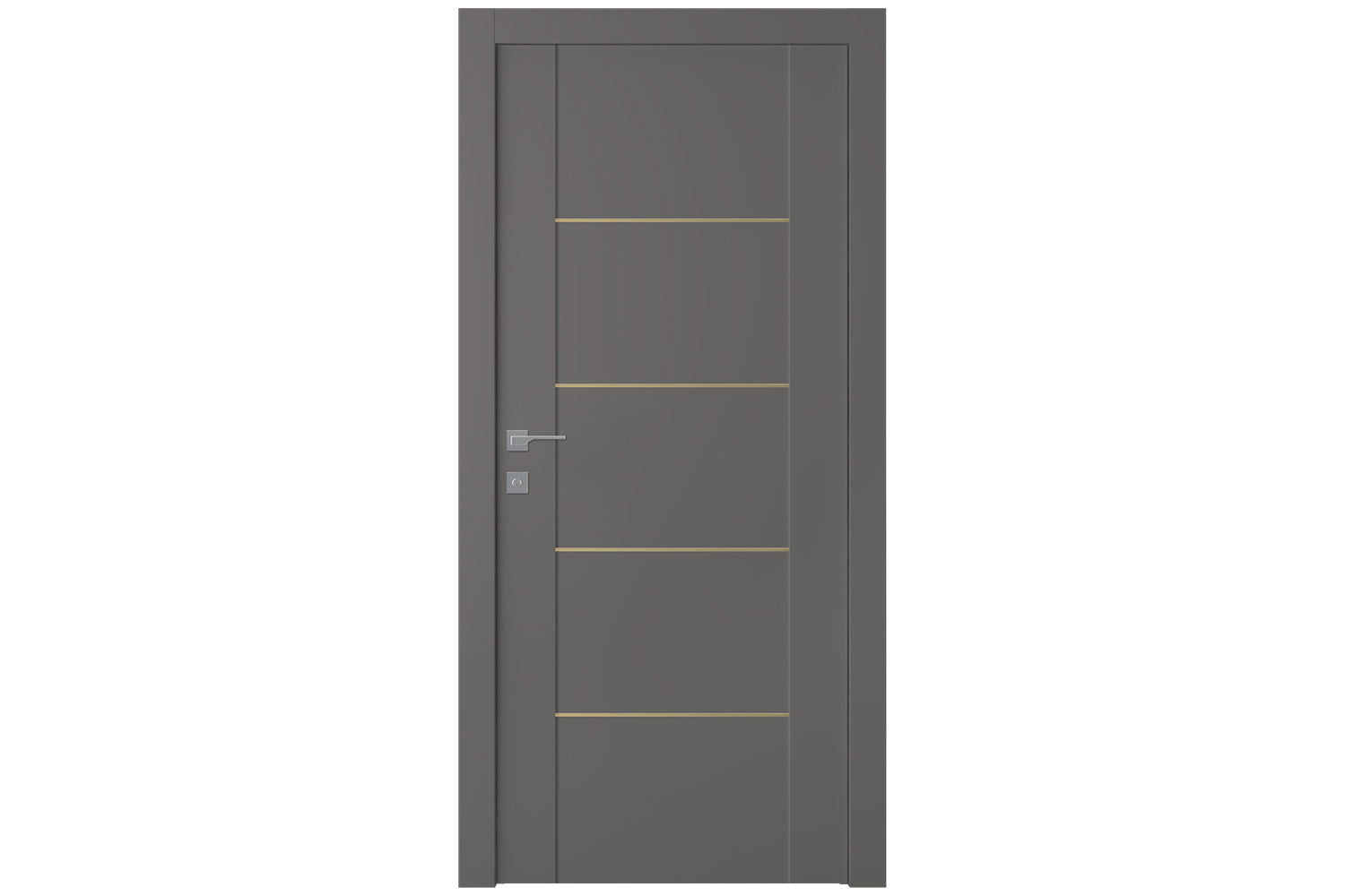 Belldinni Avon 01 4H Gold Gray Matte Modern Interior Door - Single Door