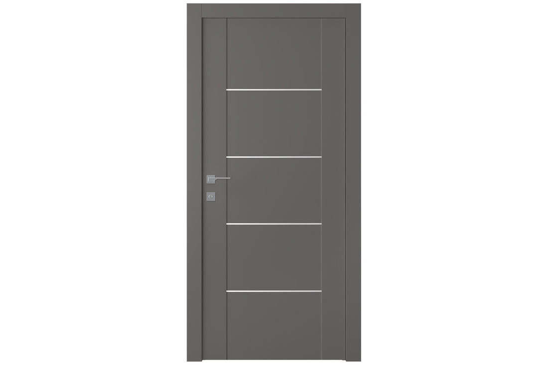 Belldinni Avon 01 4H Gray Matte Modern Interior Door - Single Door