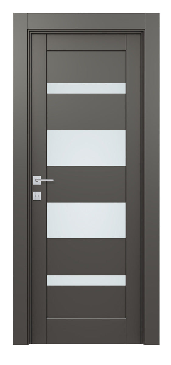 Belldinni Avon 07 01 Vetro Gray Matte Modern Interior Door