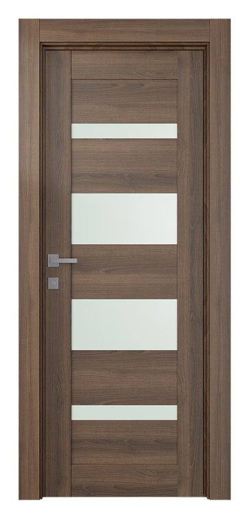 Belldinni Avon 07 01 Vetro Pecan Nutwood Modern Interior Door
