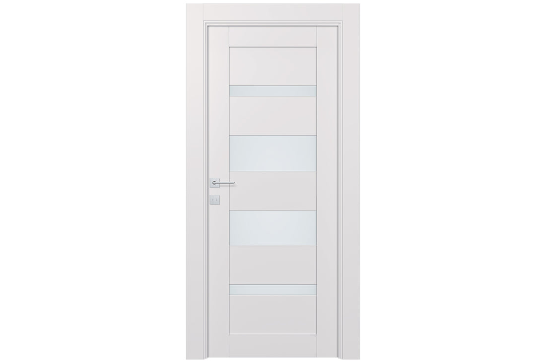 Belldinni Avon 07 02 Vetro Snow White Modern Interior Door - Single Door