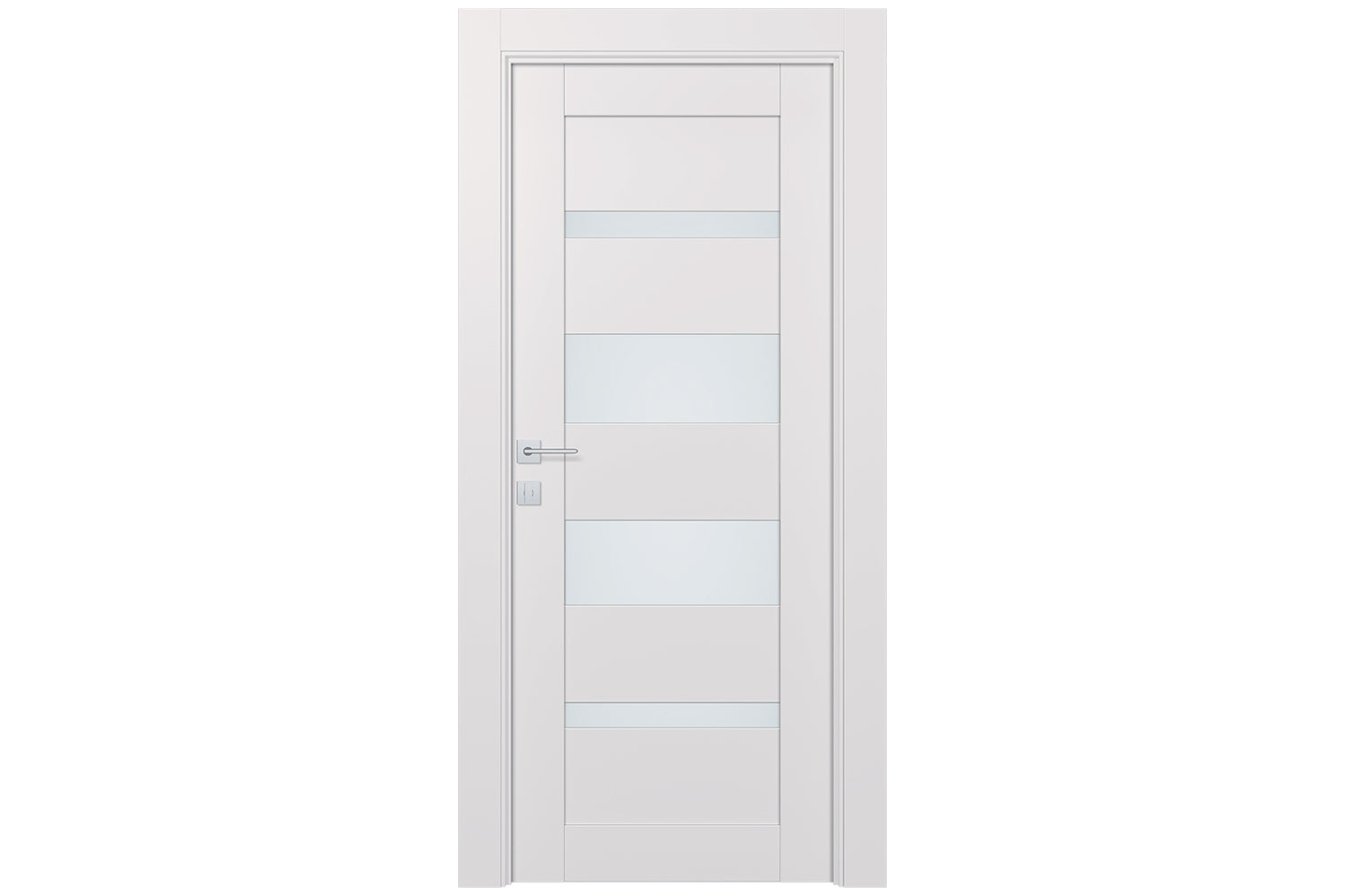 Belldinni Avon 07 02 Vetro Snow White Modern Interior Door - Single Door