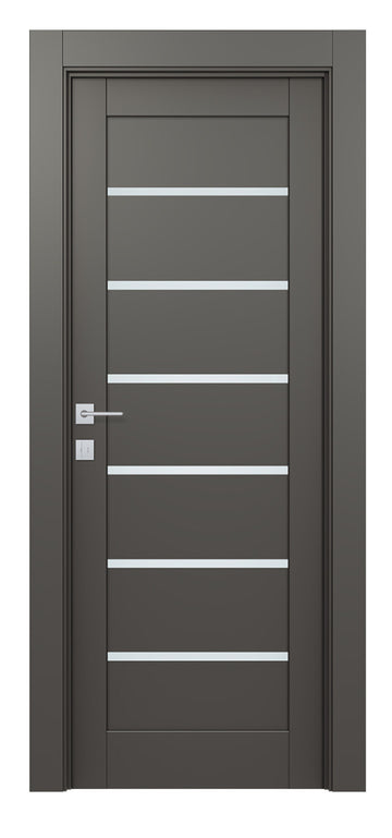 Belldinni Avon 07 02 Vetro Gray Matte Modern Interior Door