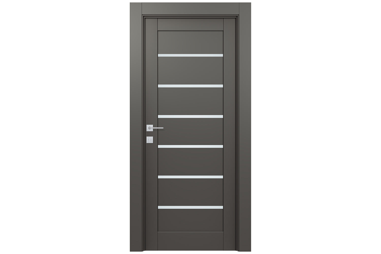 Belldinni Avon 07 02 Vetro Gray Matte Modern Interior Door -  Single Door