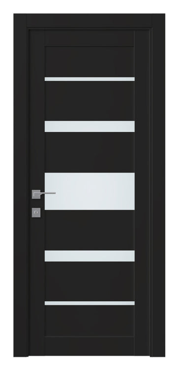 Belldinni Avon 07 03 Vetro Black Matte Modern Interior Door