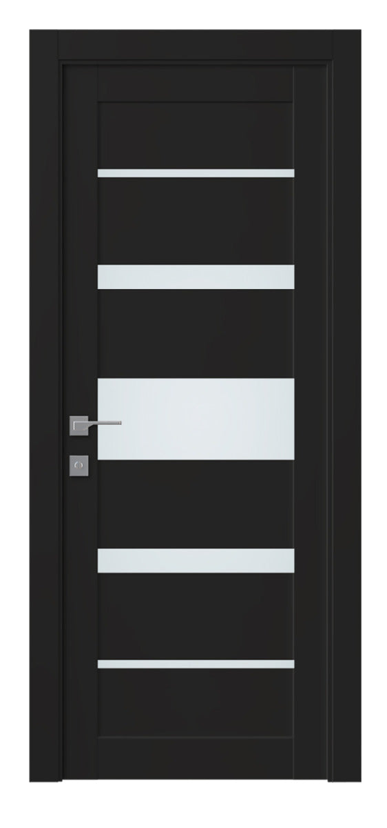 Belldinni Avon 07 03 Vetro Black Matte Modern Interior Door