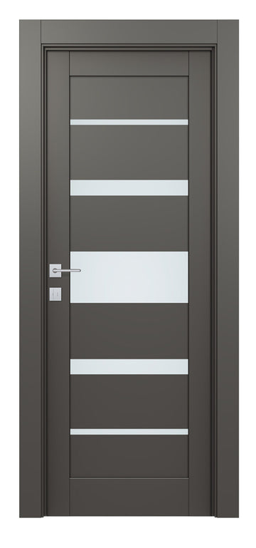 Belldinni Avon 07 03 Vetro Gray Matte Modern Interior Door
