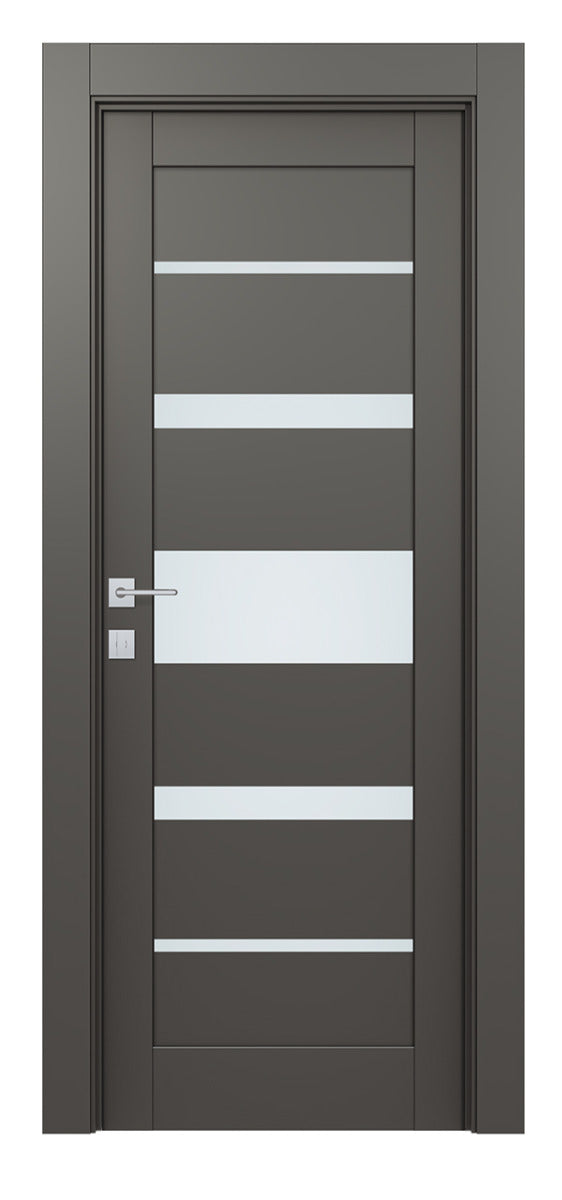 Belldinni Avon 07 03 Vetro Gray Matte Modern Interior Door