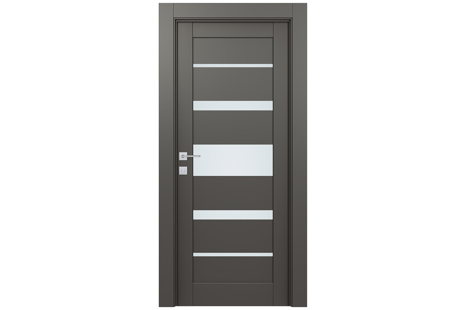 Belldinni Avon 07 03 Vetro Gray Matte Modern Interior Door - Single Door