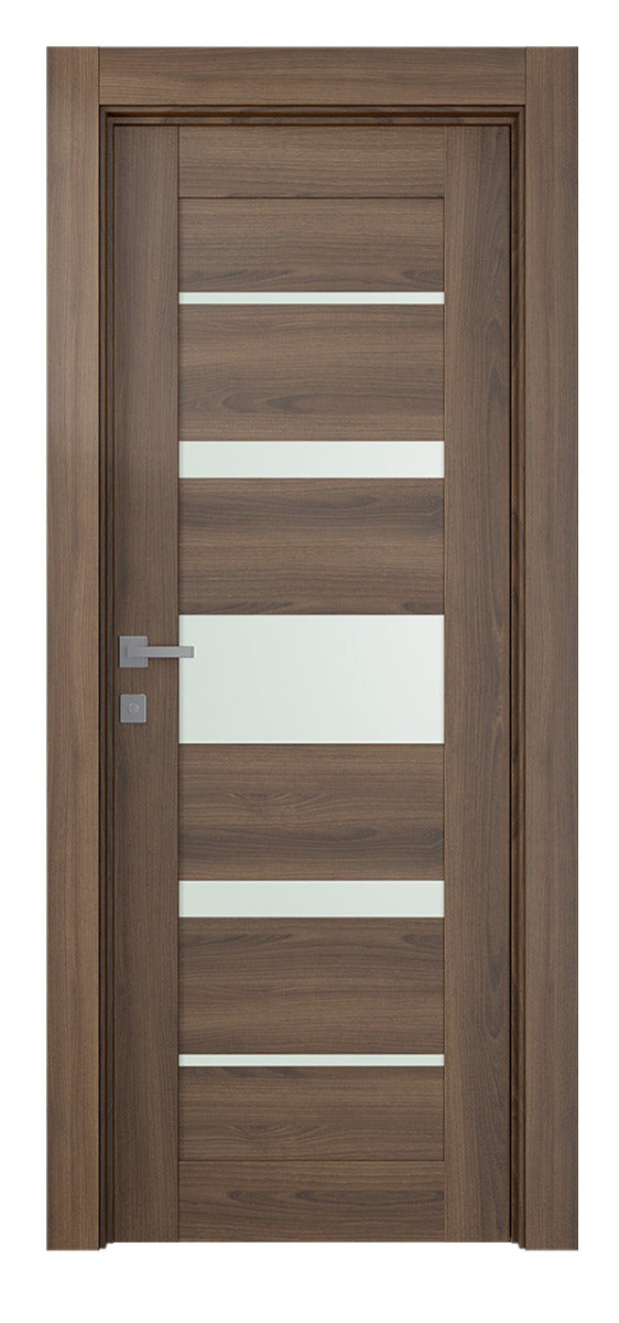 Belldinni Avon 07 03 Vetro Pecan Nutwood Modern Interior Door