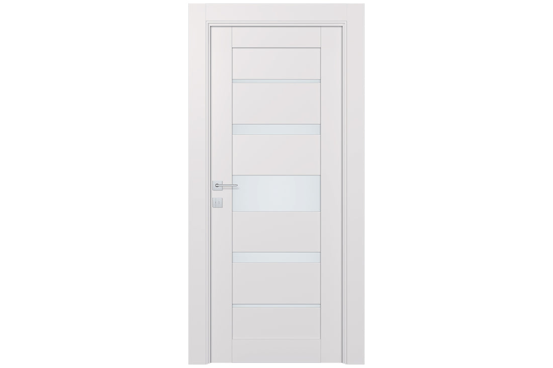 Belldinni Avon 07 03 Vetro Snow White Modern Interior Door - Single Door